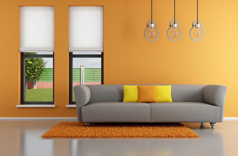 Màu cam trong thiết kế nội thất